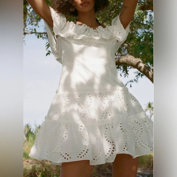 Zara White Mini Dress - Picture 2 of 6